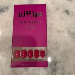 Red Aspen Glue on nails.